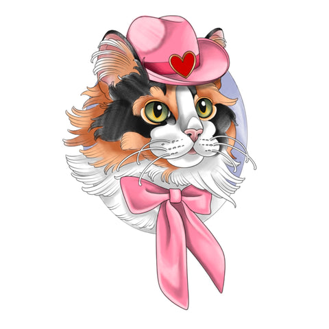 Cat in a hat design by Sarah Amelia