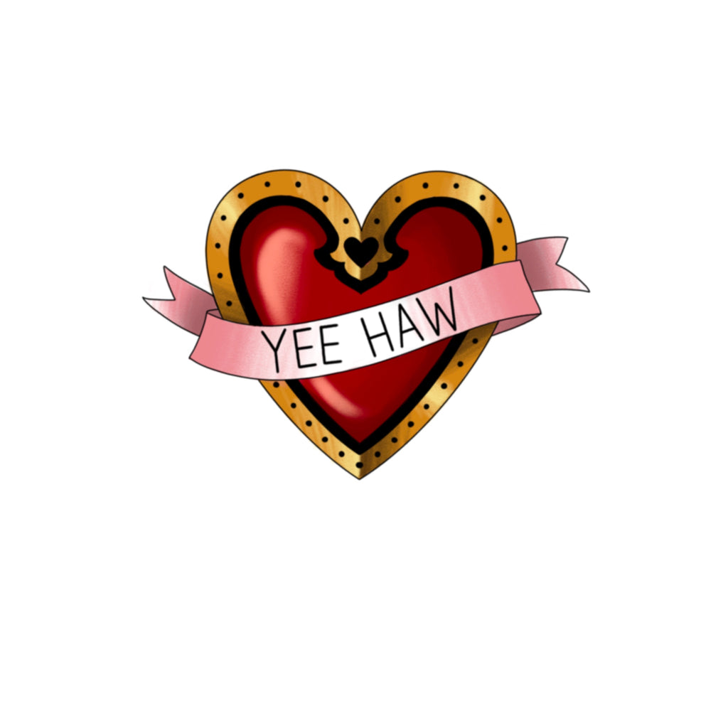 Yee-Haw heart design by Sarah Amelia.