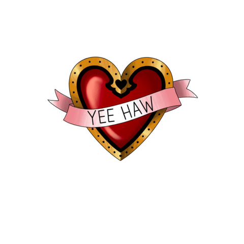 Yee-Haw heart design by Sarah Amelia.