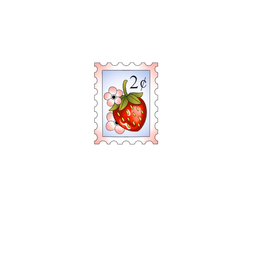 Strawberry stamp by Sarah Amelia