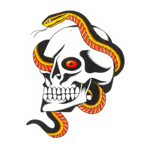 Skull and snake by Ben Ford