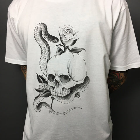 Snake and Skull Short Sleeve Tee by Davide